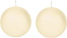 Trend Candles Bolkaars glad - 2x - cremewit - 7 cm - 16 branduren