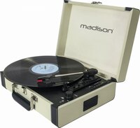 Madison Mad-retrocase-cr vintage draaitafelkoffer met bluetooth bonte kleuren