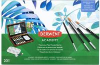Derwent Academy Watercolour Wooden Box Waterverf, 12 kleuren