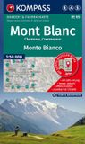 KOMPASS Wanderkarte 85 Mont Blanc / Monte Bianco 1:50.000