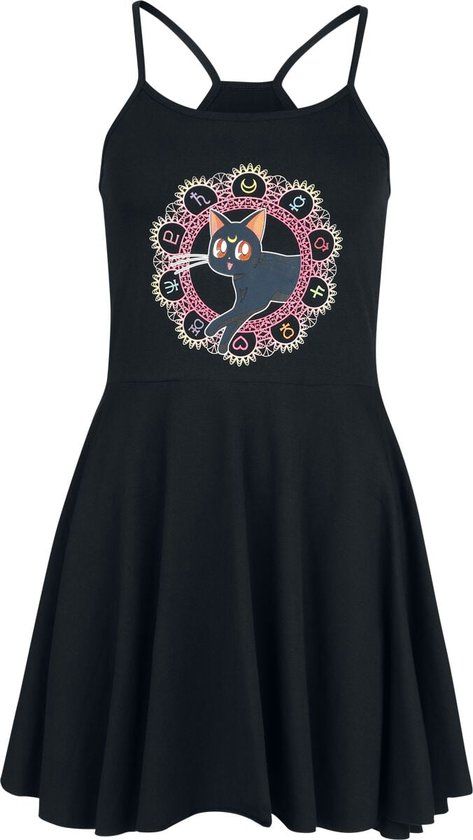 Sailor Moon Luna Dames Mini-jurk - zwart - XXL