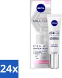 NIVEA 24x CELLULAR Expert Filler Anti-Aging Oogcrème met Hyaluronzuur & Foliumzuur - 15 ml