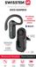 Swissten 51204000 Bluetooth Earpiece Headset – Écouteur sans fil avec station de charge – Appel mains libres – Noir