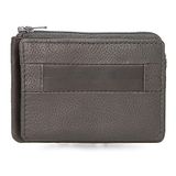 Pepe Jeans Checkbox portemonnee met kaartenvak, grijs, 11 x 7 x 1,5 cm, leer