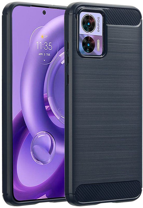 imoshion Brushed Backcover voor de Motorola Edge 30 Neo - Donkerblauw