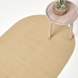Homescapes Handgeweven gevlochten vloerkleed in beige, 110 x 170 cm