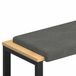 vidaXL Bankkussen corduroy donkergrijs diepte 35 cm