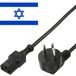 Inline Israel stroomkabel met C13 plug - zwart - 1.8 meter