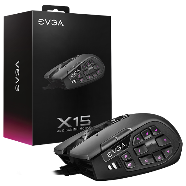 EVGA X15 MMO Gaming Muis - Zwart