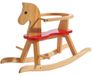 Roba Cheval à bascule en bois, naturel et rouge