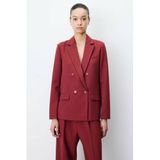 Grace & Mila double breasted blazer - donkerrood