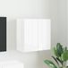Maison Exclusive Meuble TV mural exclusif - Dimensions : 59,5 x 31 x 60 cm - Finition : blanc brillant - Matériau : bois composite
