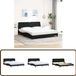 vidaXL Bedframe zonder matras, stof, zwart, 180x200 cm