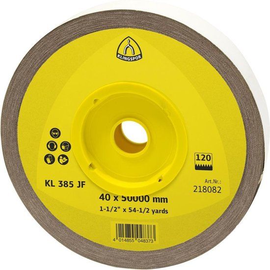 Klingspor Schuurlinnen bruin KL385JF 50mm K240 (50mtr)