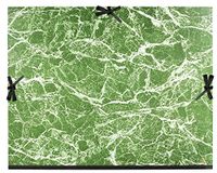 Carton Exacompta 660E Annonay tekenmap voor DIN B2 met stoffen sluitband, zwart en groen gemarmerd