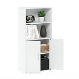 Furinno Pasir Opbergboekenkast met 2 open planken en 2 deuren, wit