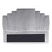 Menzzo Arena hoofdeinde, velours, zilver, 160 cm