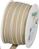 Halbach Seidenbänder Decoratielint katoenlook met boogrand, breedte: 15 mm lengte: 25 m
