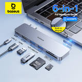 Baseus Dual USB-C Hub - HDMI 4K 30Hz - Thunderbolt 3/4 - USB 3.0 - SD