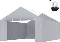 VEVOR Carport Garagetent Zijwand 600 x 395 x 195 cm Grijs