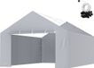 VEVOR Carport Garagetent Zijwand 600 x 395 x 195 cm Grijs