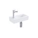 Fortifura Fuente Fonteinset - 36x18.5x9cm - 1 kraangat - solid surface - fonteinkraan chroom - mat wit