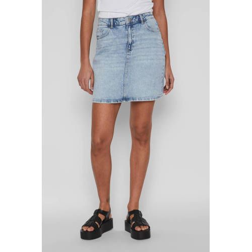 VILA VIKAJA - Spijkerrok - light blue denim