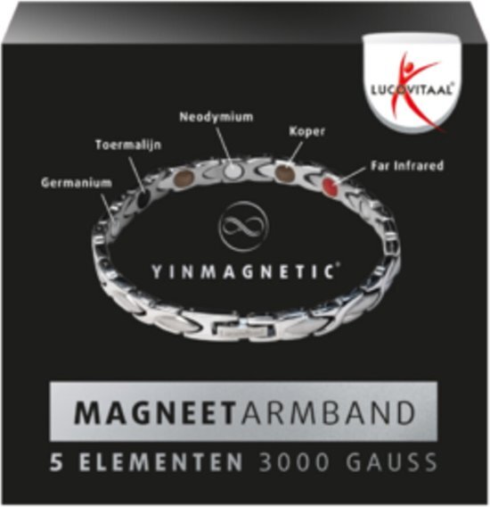 Lucovitaal Yinmagnetic Magneet Armband Zilver