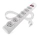 EMOS - Overspanningsbeveiliging stekkerdoos met LED-display, 6-voudig, 1,5 m kabel