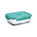 Luminarc Turquoise Rechthoekige luchtdichte glazen container 122 cl