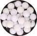 Cosy&Trendy Billiet - Vanlaere 60x stuks kleine kunststof kerstballen wit 3 cm mat/glans/glitter