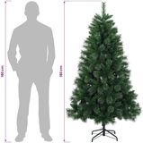 vidaXL Kunstkerstboom 180 cm PVC en Metaal Groen