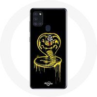 Maniacase Case voor Samsung Galaxy A21s Cobra Kai Logo Zwart-witte achtergrond Poster Series
