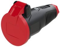 PCE 2512-sr Koppeling met randaarde Rubber, Kunststof 230 V Zwart, Rood IP54
