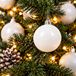 Decoris Kerstballen - 24 stuks - Wit - 10 cm - Kunststof