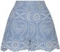Lofty Manner RD42 Short Solee Broderie Blauw / Navy Katoen M
