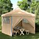 Maison Exclusive - Tente de réception pliable avec système pop-up et 4 parois latérales, beige