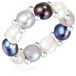 Valero Pearls Parel Ring - Sterling Zilver - Zirkonia - Paars