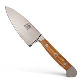 GÜDE Solingen - Mes voor harde kaas, kaasmes gesmeed, 10 cm, olijfhout, ALPHA OLIVE, dubbele bolster, Handgemaakt Duitsland