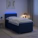 Maison Exclusive - Lit boxspring avec matelas et tête de lit Bleu 90 x 190 cm Tissu