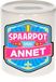 Bellatio Decorations Kinder spaarpot met naam - Annet - keramiek - met dop - wit