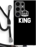 Case Company® - Samsung Galaxy S24 Ultra Case with Cord - King Black