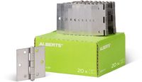 Alberts 852016 scharnier | vierkant | rvs | 60 x 60 mm | set van 20
