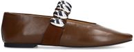 Sacha - Dames - Bruine leren ballerina's met zilverkleurige studs - Maat 36