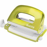 Leitz NeXXt Series WOW Metal Mini Hole Punch 10 vel Groen, Metallic, Wit
