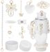 TRANKIELO® - DIY Kopjesdecoratieset 11 Stuks – Siliconen Beker Hoes en Strik Hanger