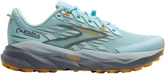 Brooks Cascadia 19 Trailrunningschoenen Dames - Blauw - Grijs - Oranje - Maat 40.5