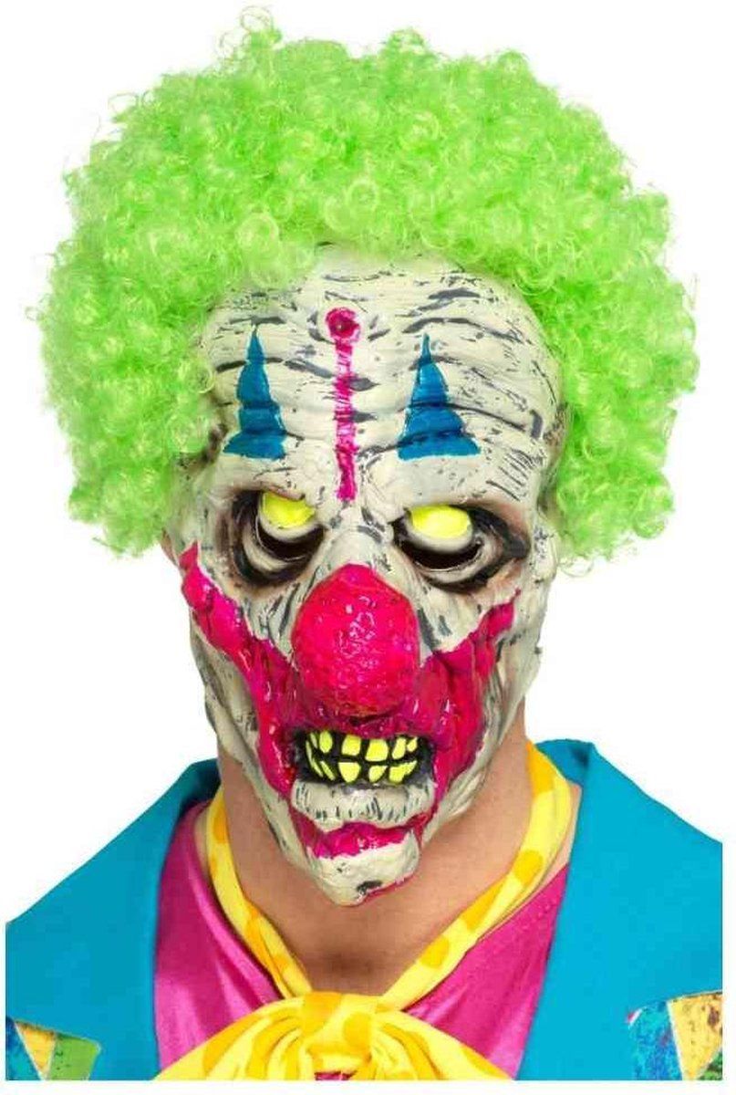 Smiffys UV Black Light Clown Mask - Multicolour