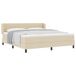 vidaXL Boxspring bed met hoofdeinde Crème 180 x 200 cm Stof