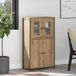 vidaXL Hoge kast Artisan-eikenhout, 62 x 32 x 106,5 cm, houtvezel